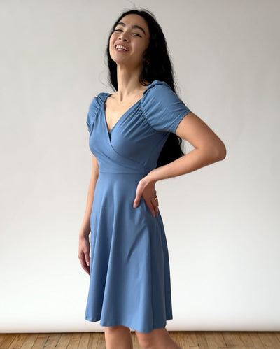 SABINE dress in Elemental Blue