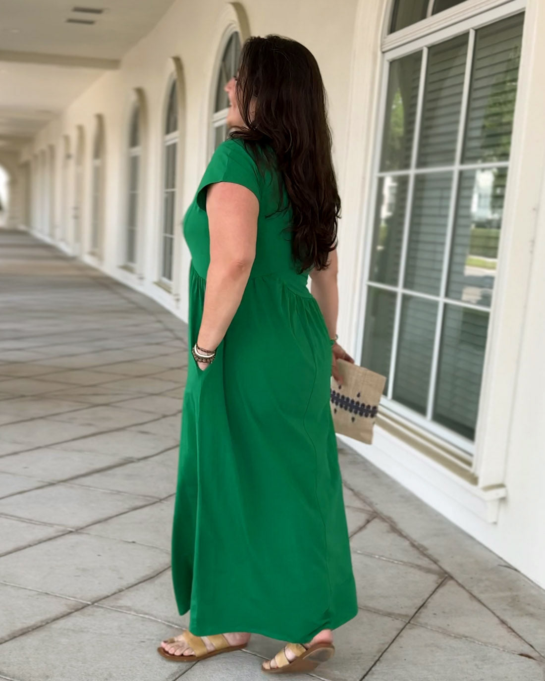 NORAH maxi dress in Leaf Green