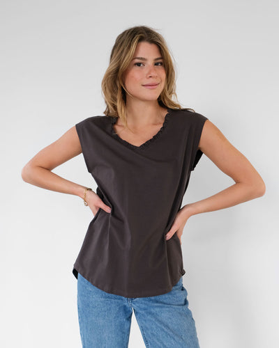 AMBROISE tank in Charcoal