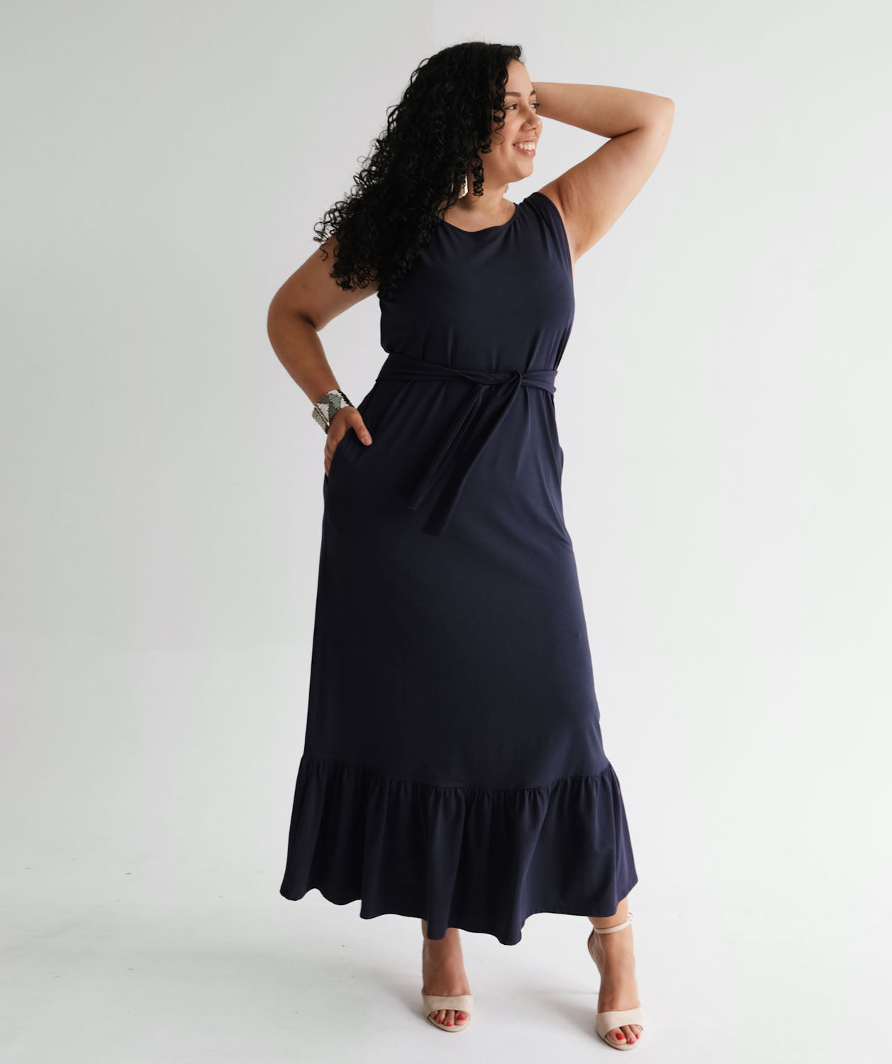 BLOSSOM maxi dress in Navy – Elegantees