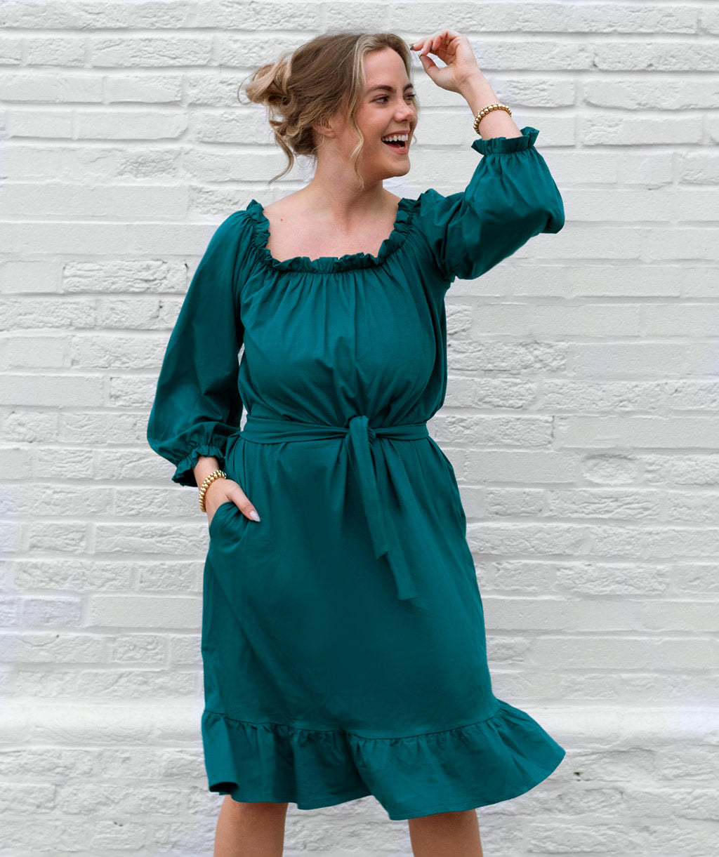 DIYANNA dress in Shaded Spruce Elegantees DIYANNA dress in Shaded Spruce Elegantees