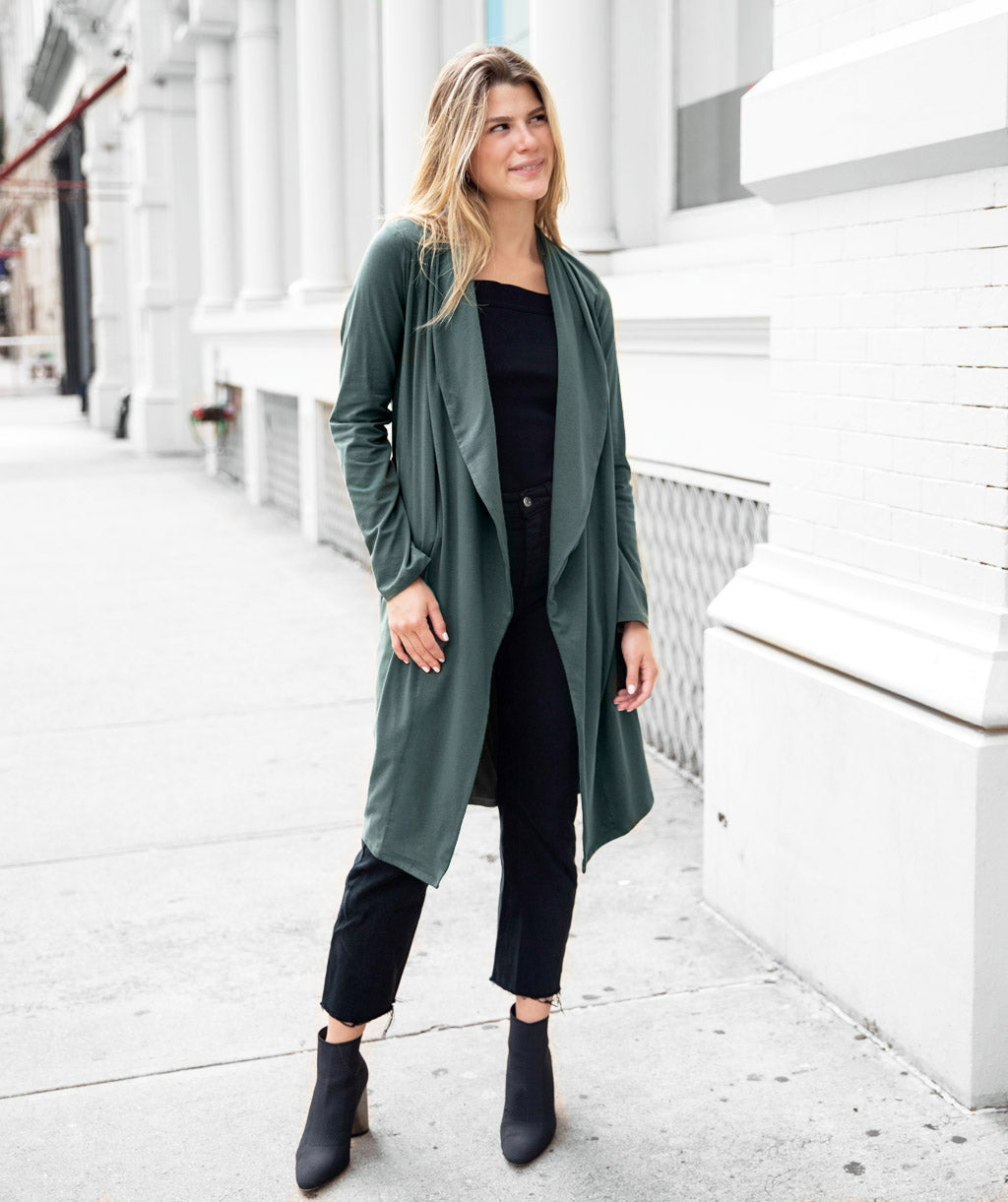 Green wrap cardigan best sale