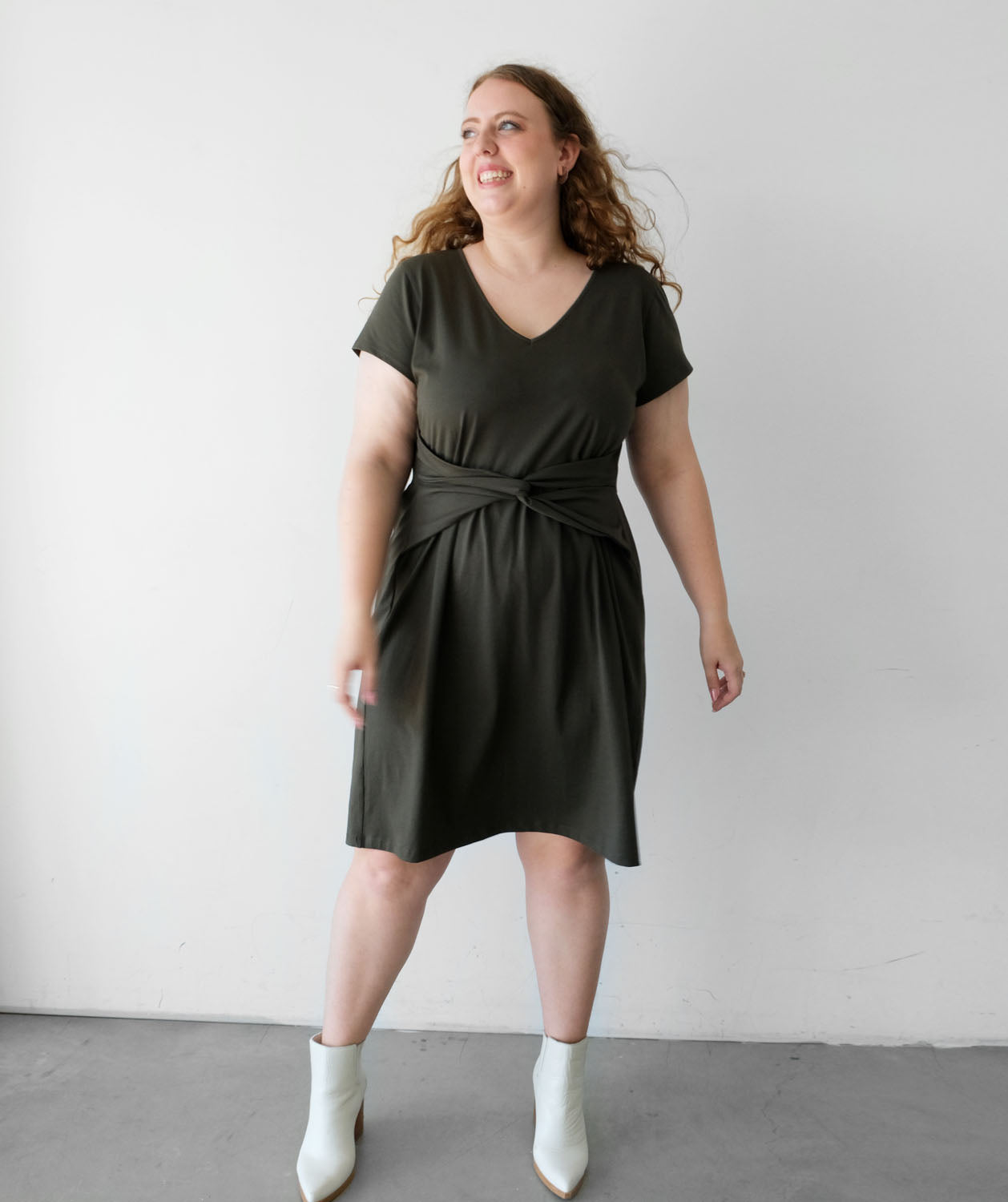 MARINA dress in Dark Olive  Elegantees