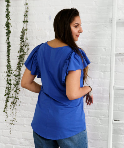 NICOLE top in Strong Blue