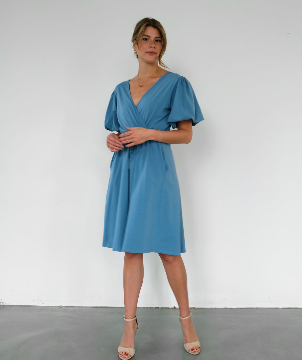 ADELE dress in Azure Blue – Elegantees