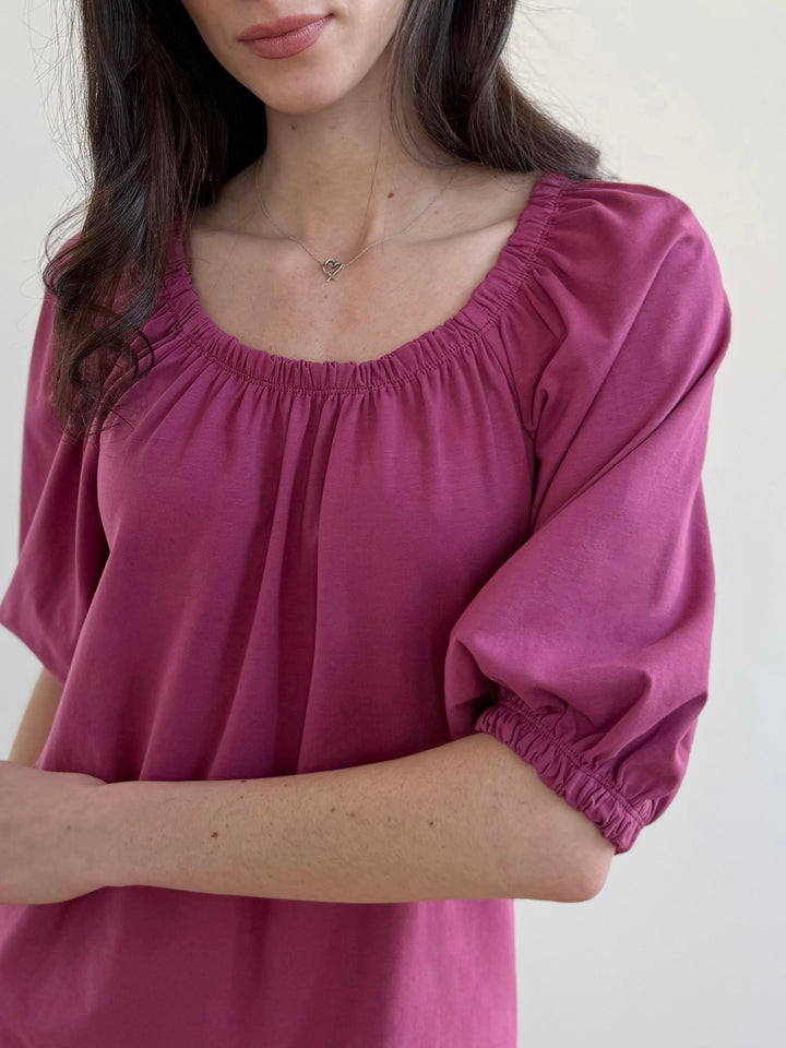 DELPHINE top in Mauve Berry