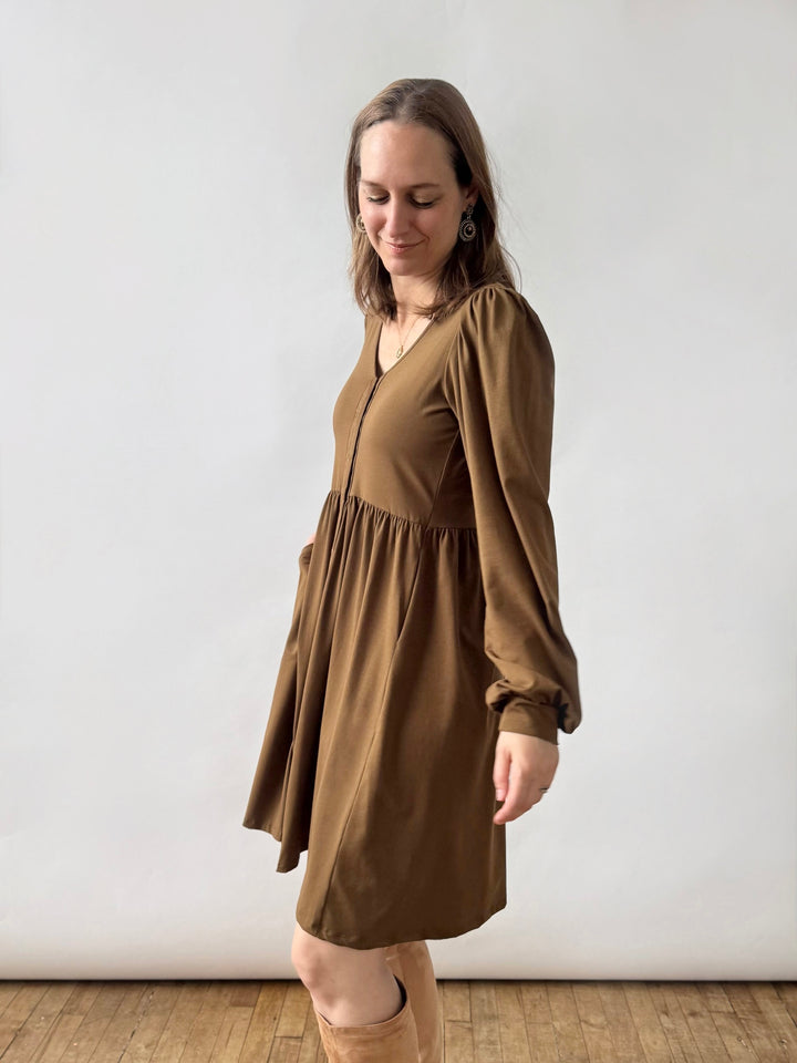 LUCILLE dress in Kona Brown