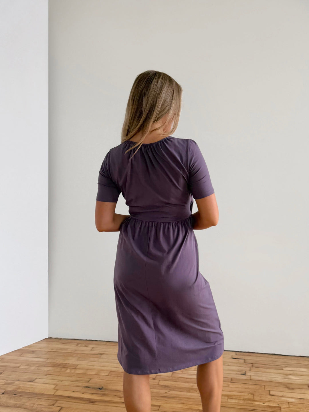 EVELYN dress in Smoky Purple