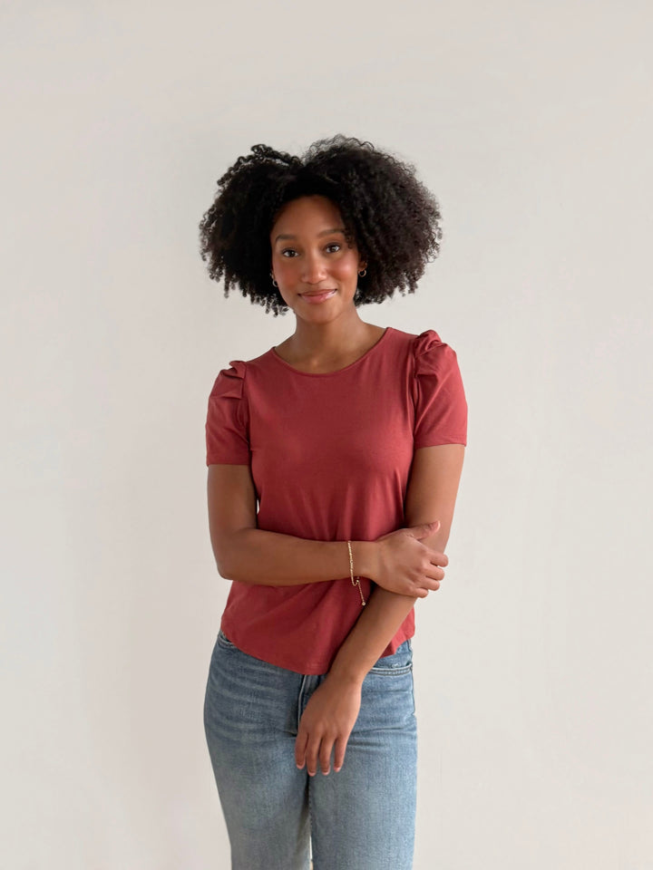 NOLITA tee in Earthy Red