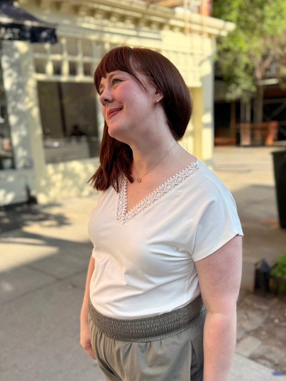NAYA novelty tee in Light Ivory