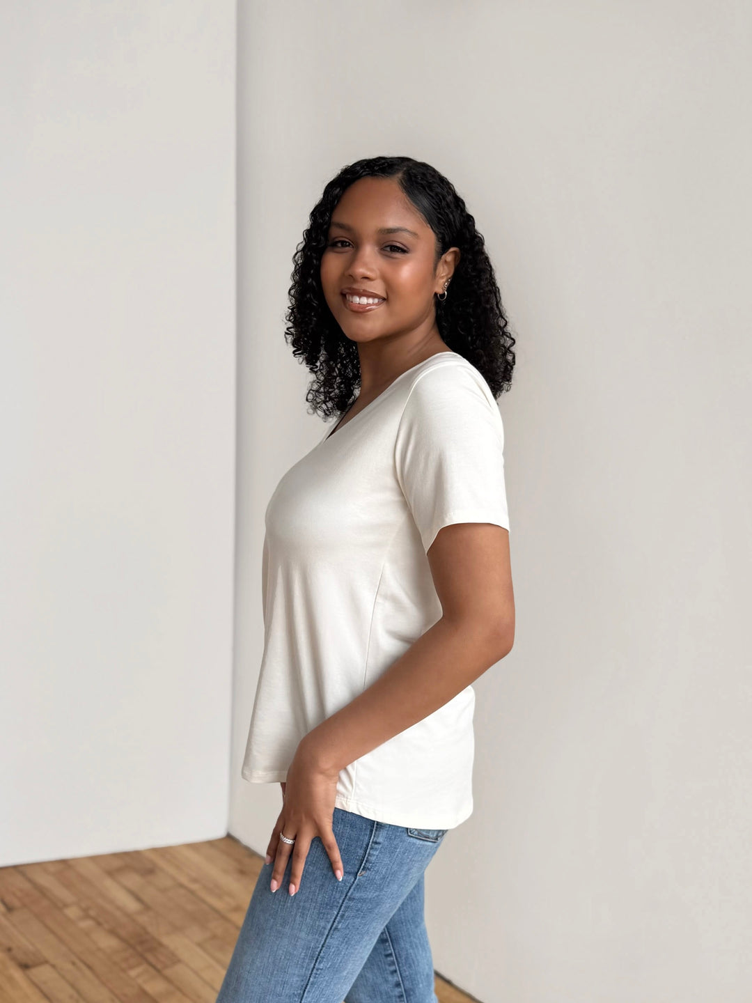MAURA tee in Light Ivory