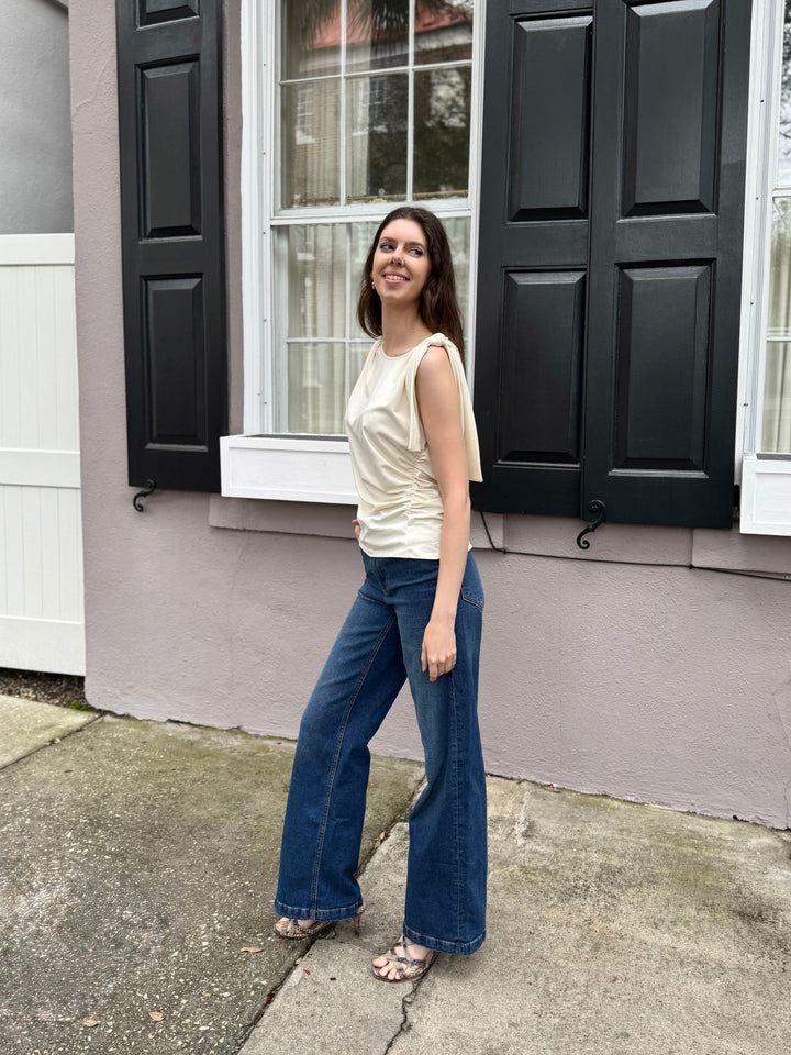 KERRINE top in Chalk