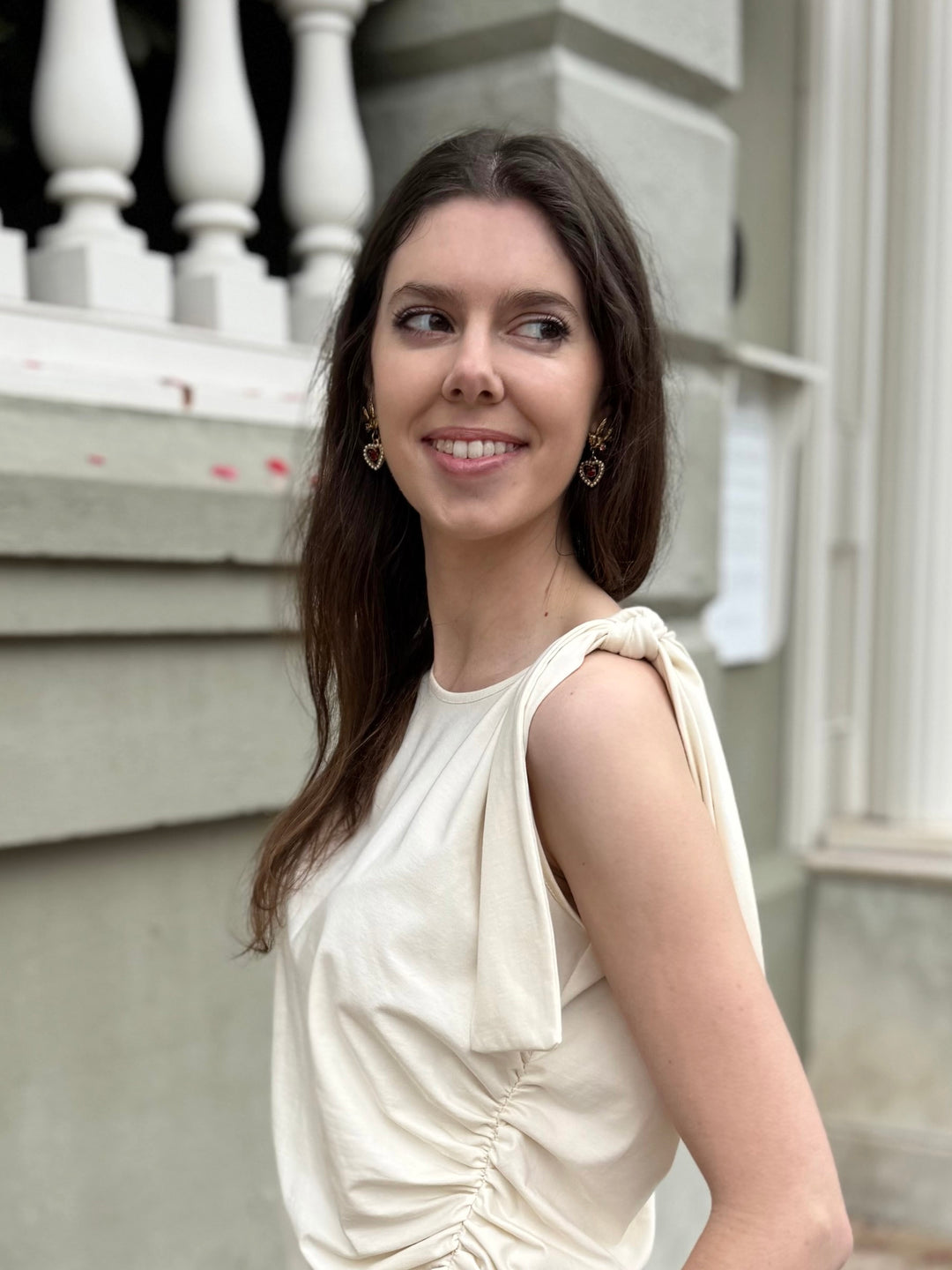 KERRINE top in Chalk