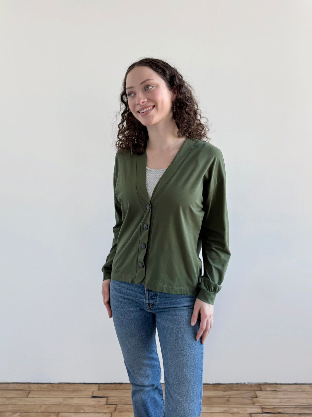 MALLEY cardigan in Meadow Green