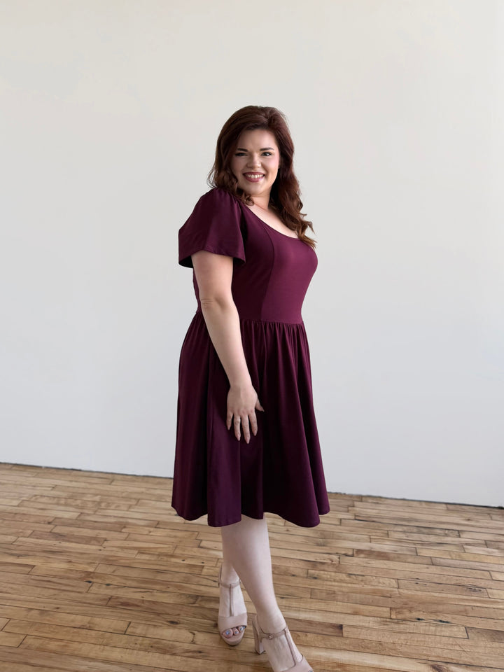 RAZELE dress in Merlot