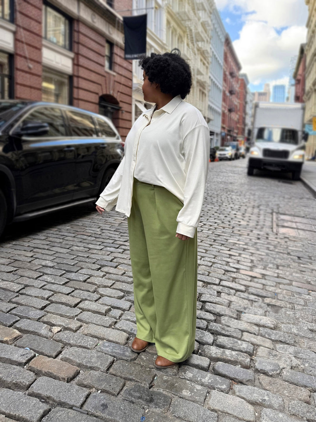 KENNA pants in Grass Green