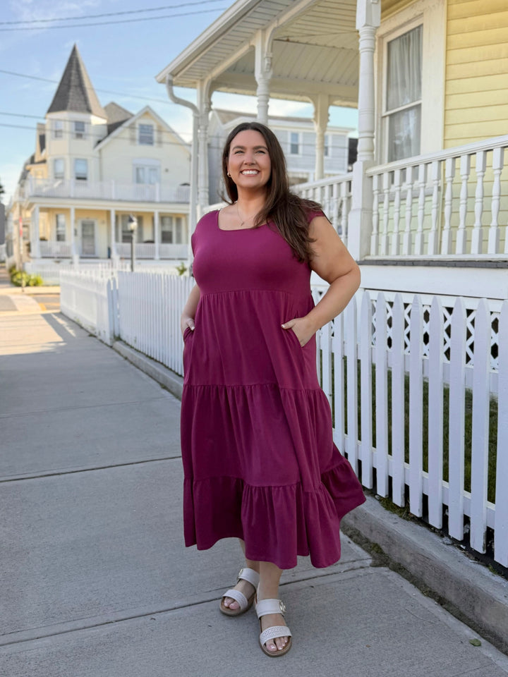 DARCY dress in Deep Berry