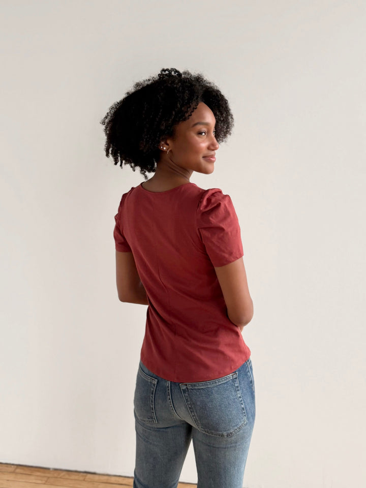 NOLITA tee in Earthy Red