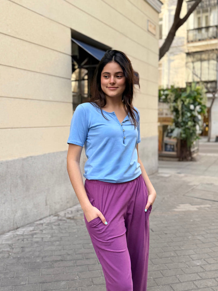 ROSA tee in Light Cornflower