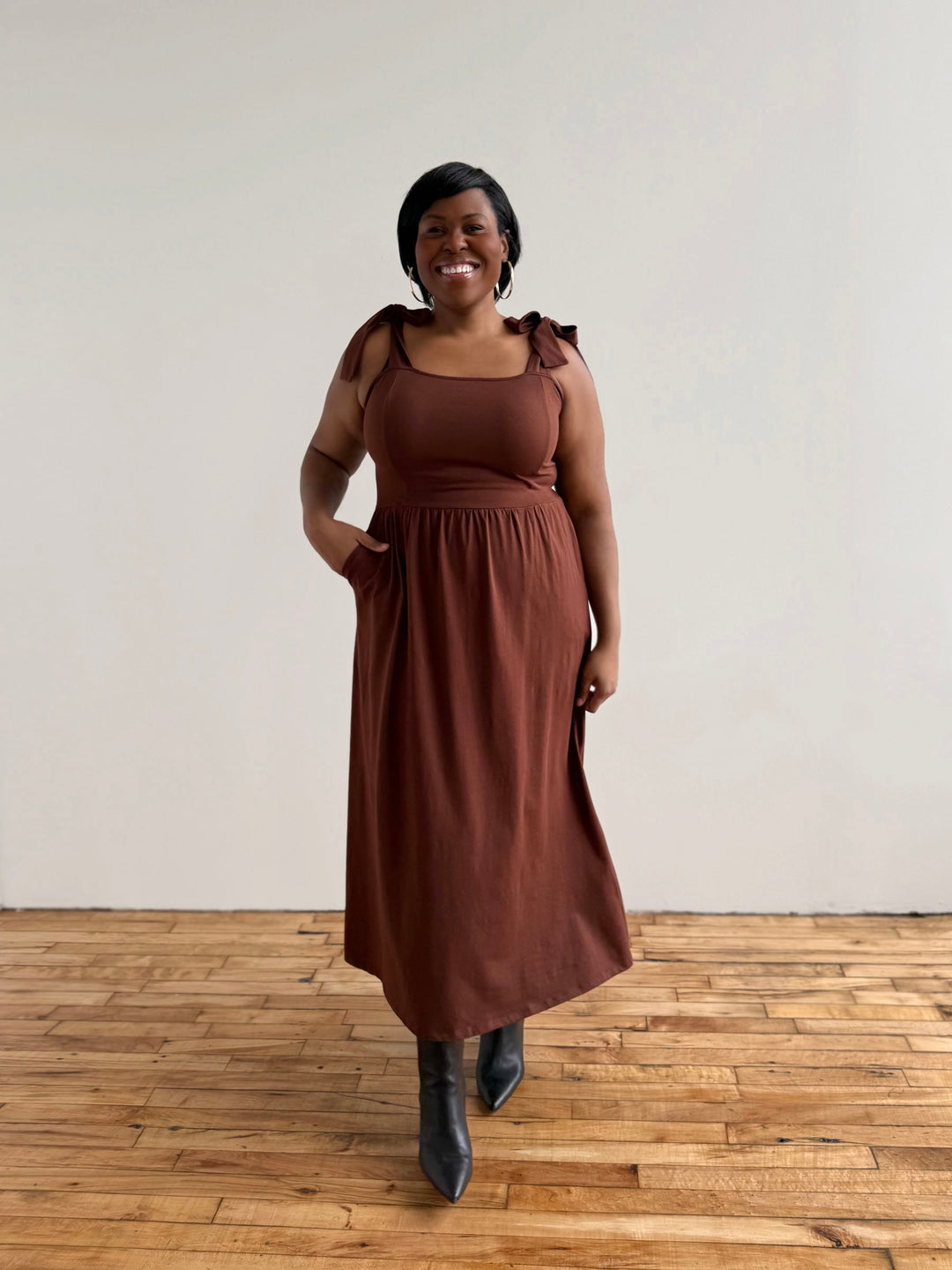 VERONA dress in Burnt Cedar