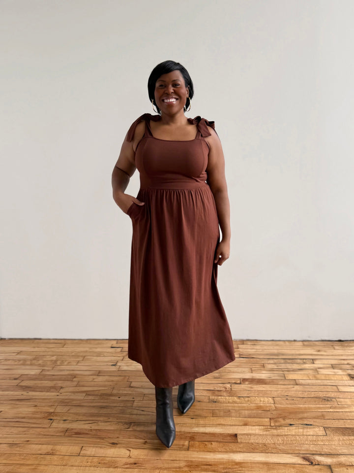 VERONA dress in Burnt Cedar