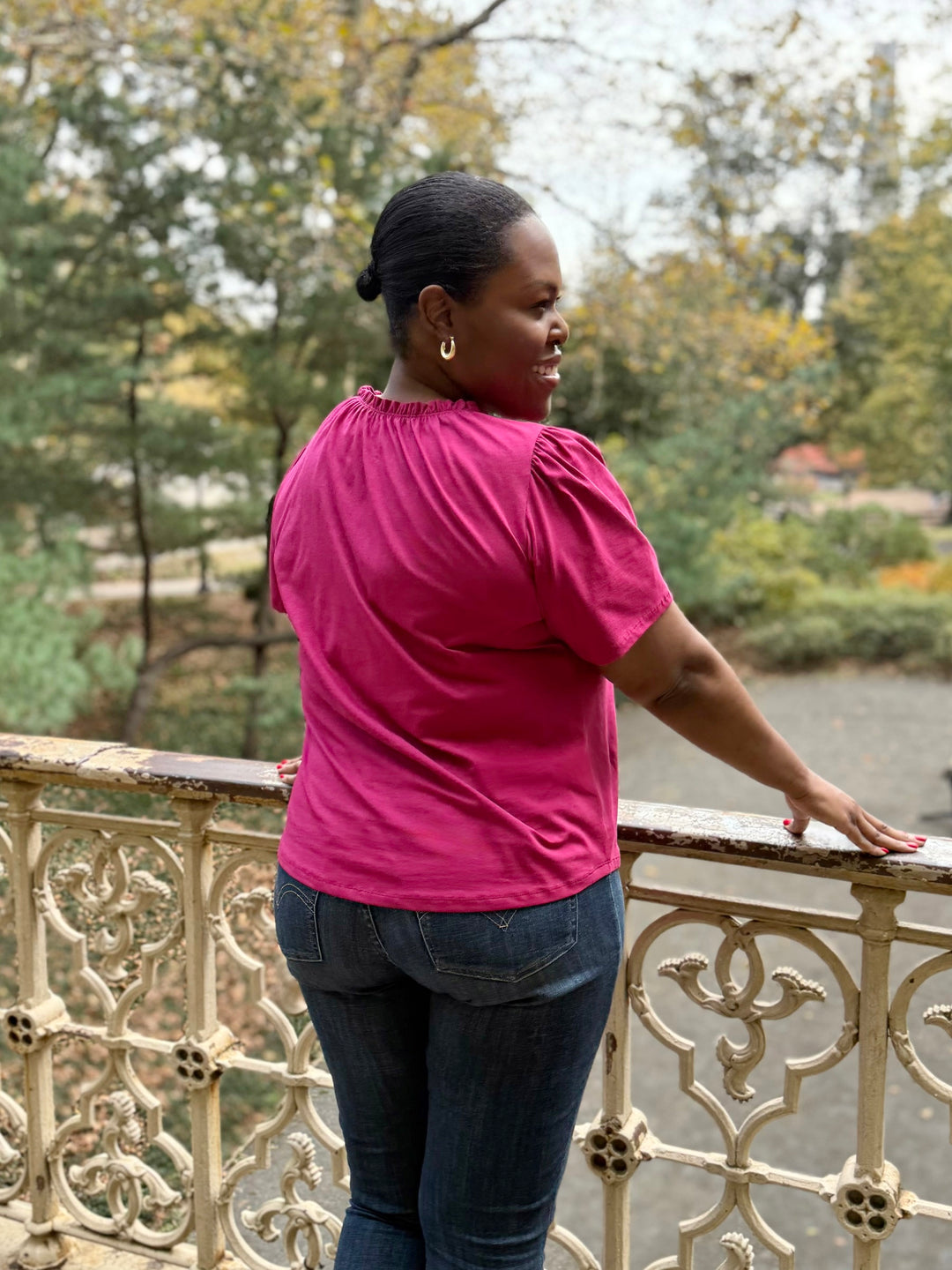 LARA tee in Garnet Pink