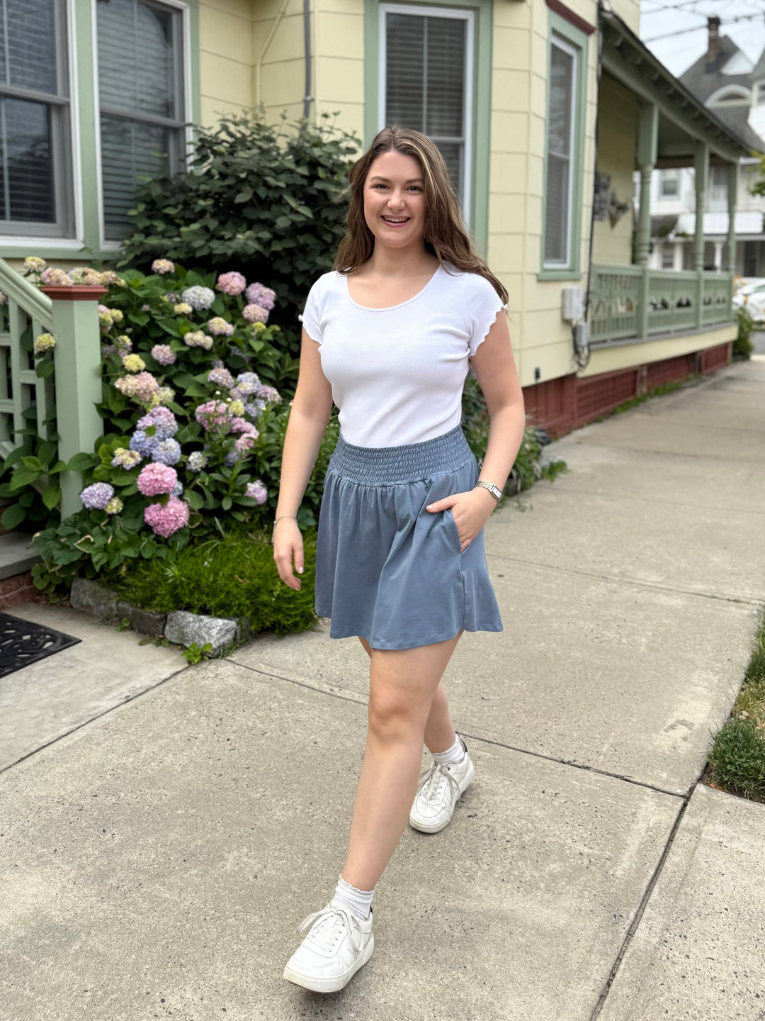CORINNE skort in Blue Dusk