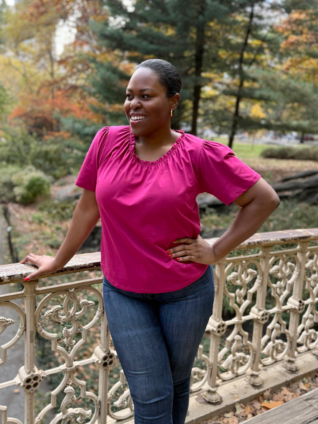 LARA tee in Garnet Pink