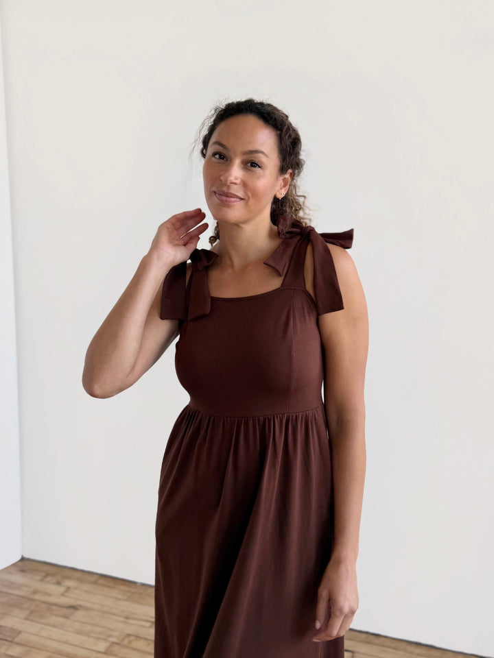 VERONA dress in Burnt Cedar