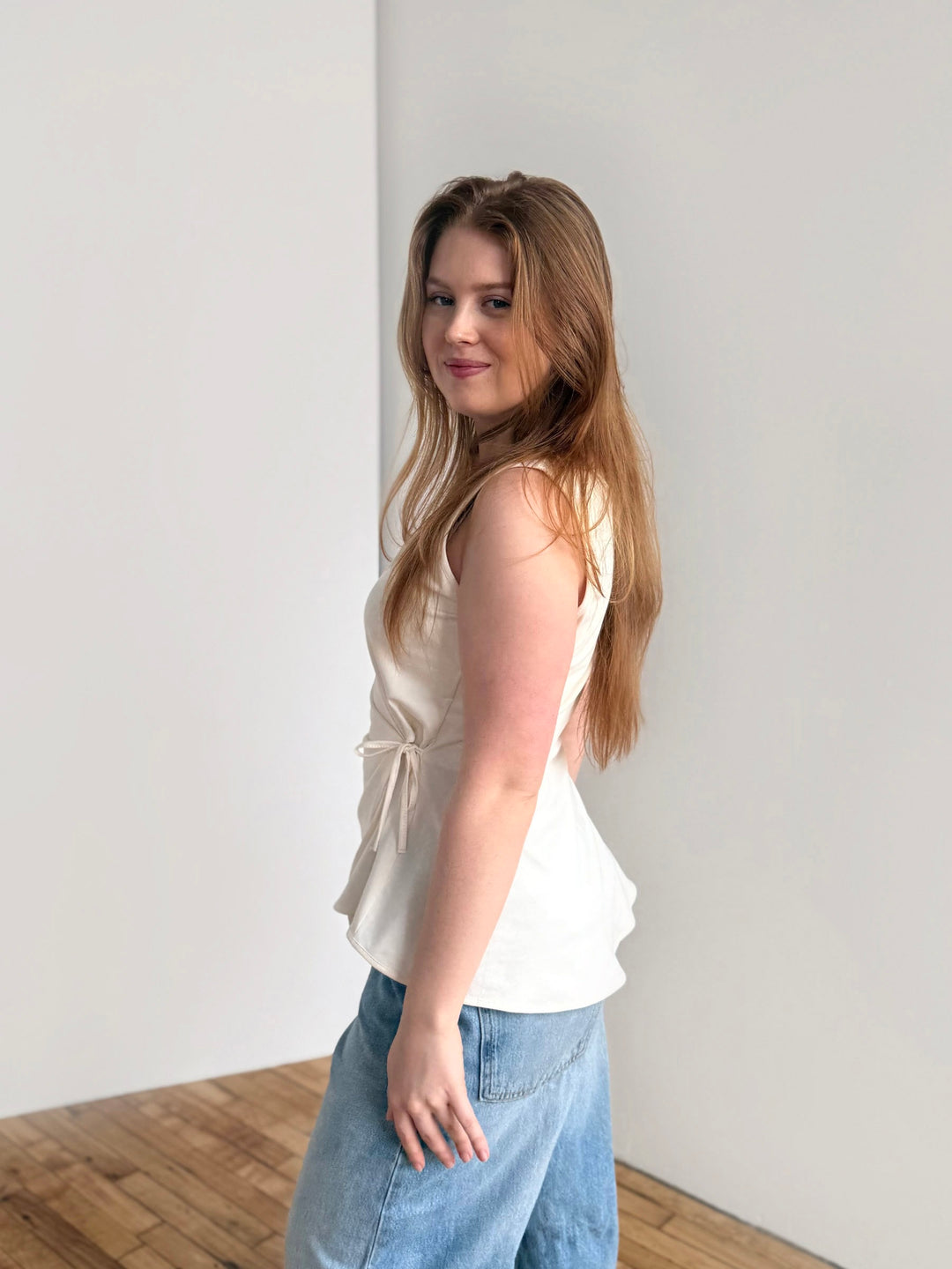 REINA top in Light Ivory