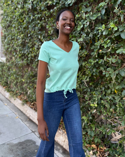 ARC heavyknit top in Mint
