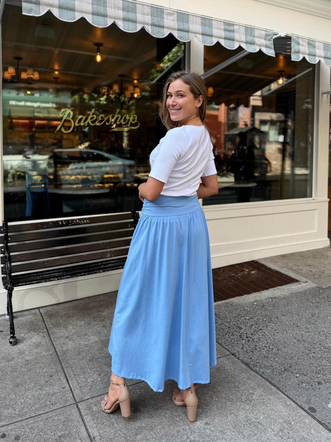 ZOYA skirt in Light Cornflower