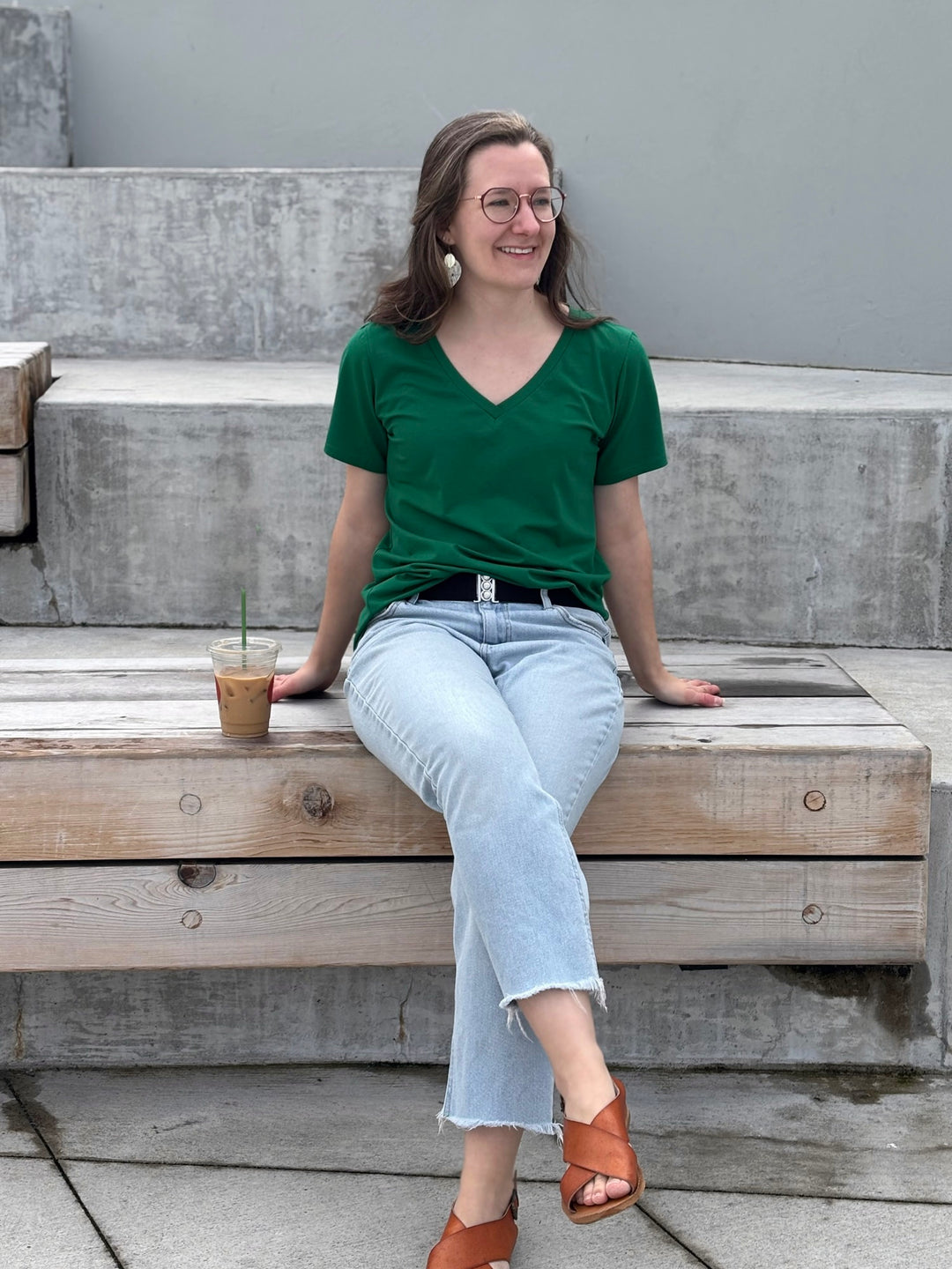 IVY tee in Rich Emerald