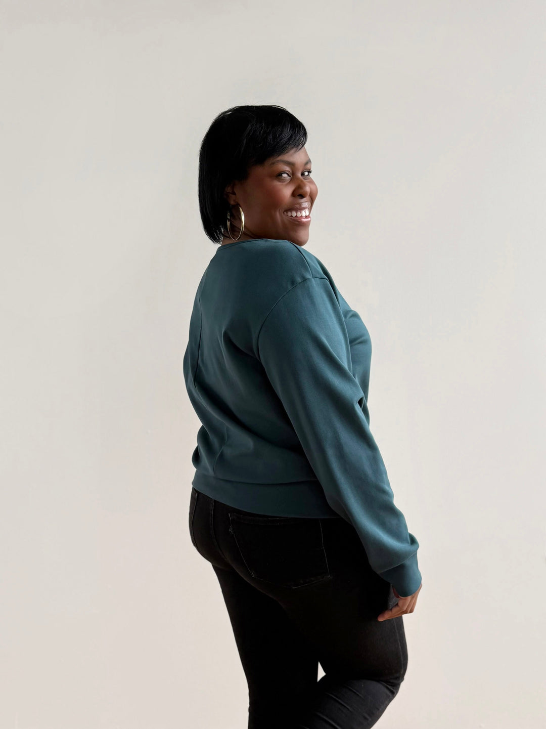 PERCY heavy knit top in Deep Sea