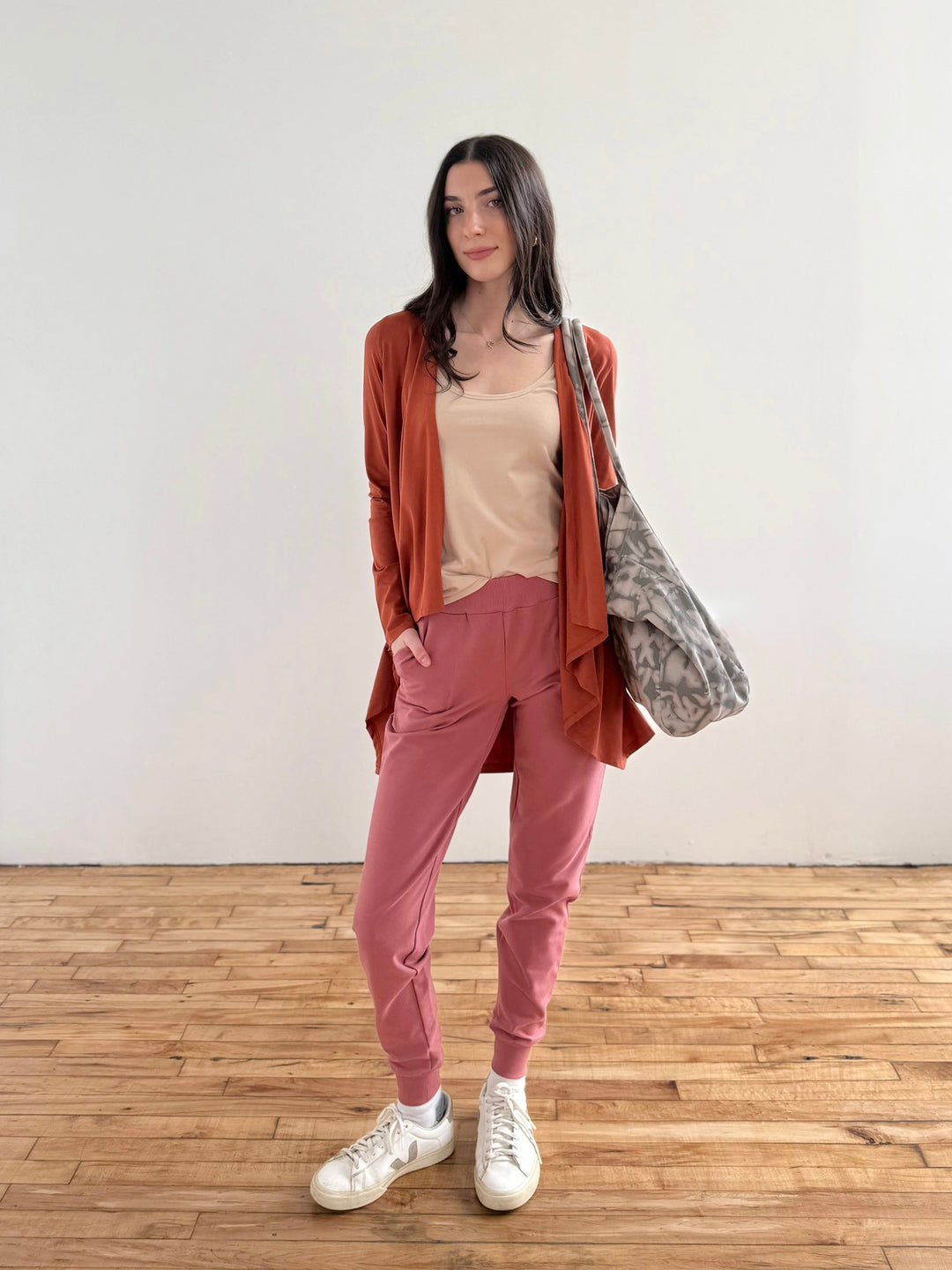 GRETA joggers in Withered Rose