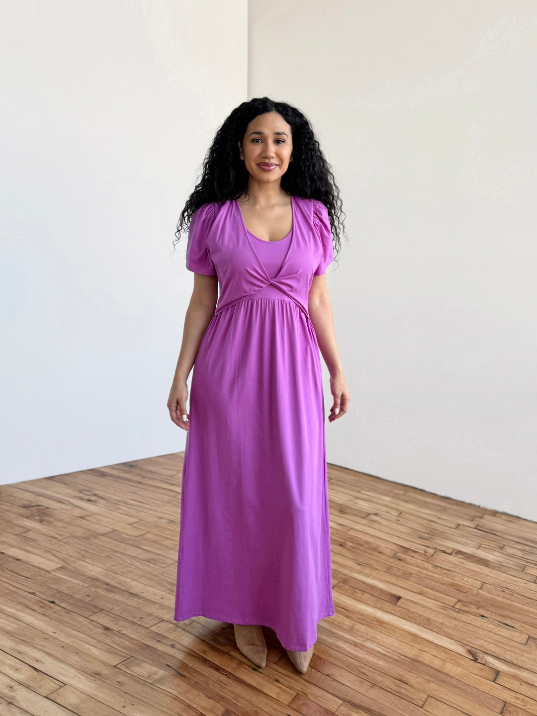 MONICA dress in Magenta Bloom