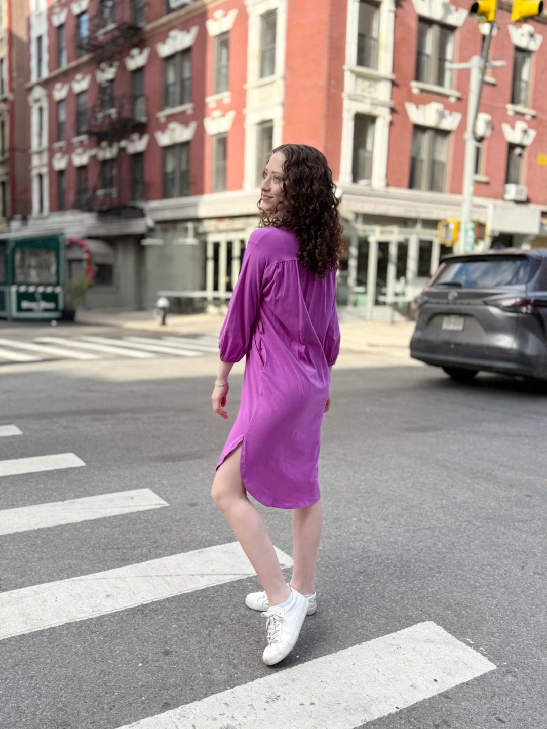 MILLIE dress in Magenta Bloom