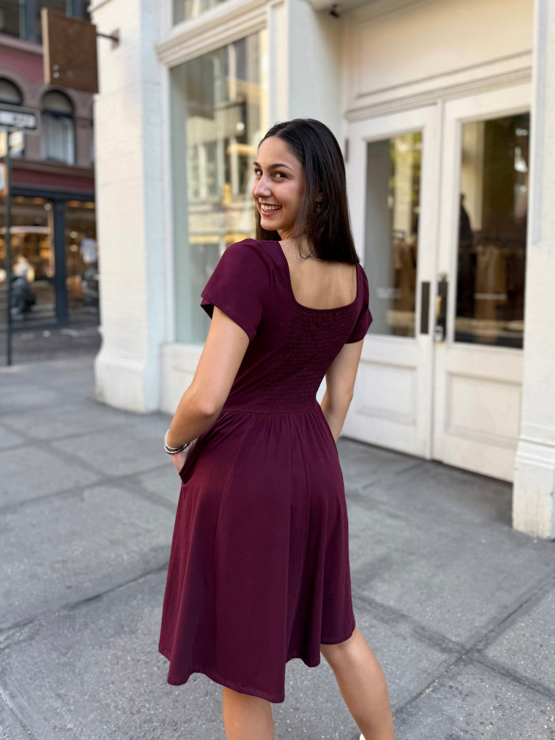 RAZELE dress in Merlot Elegantees RAZELE dress in Merlot Elegantees