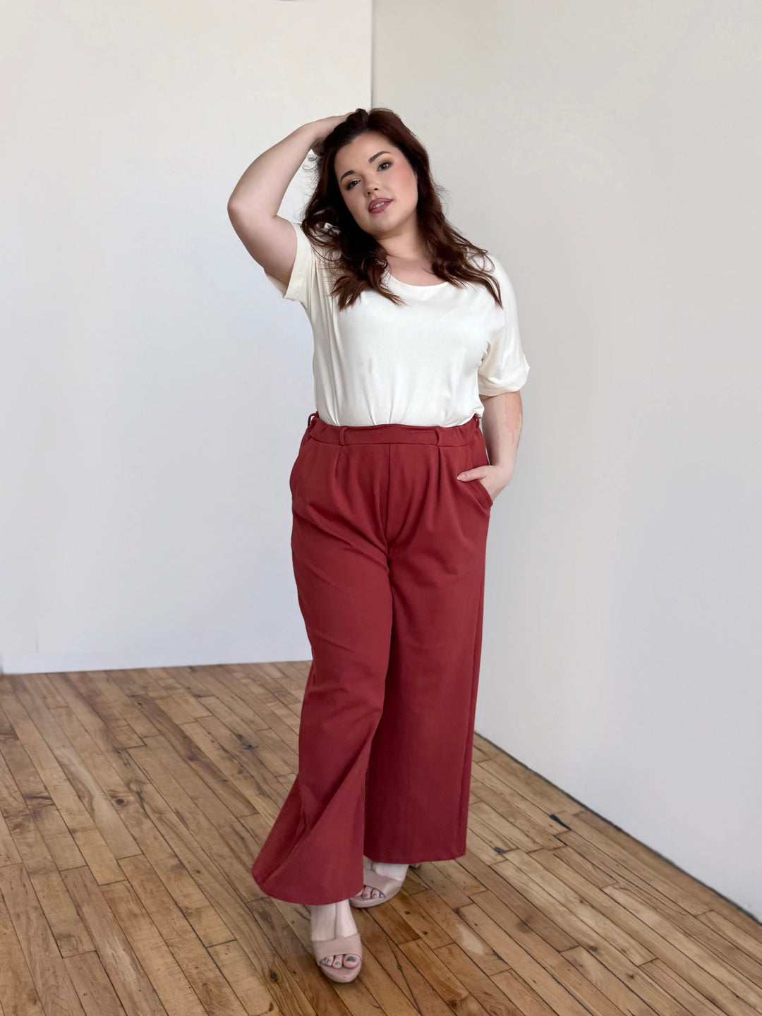 KENNA pants in Red Amber