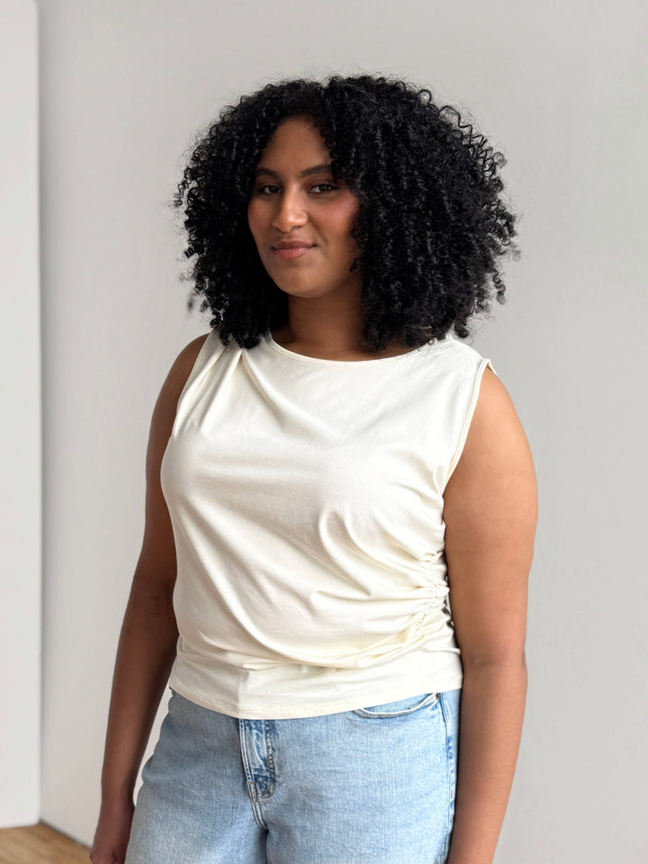 KERRINE top in Chalk