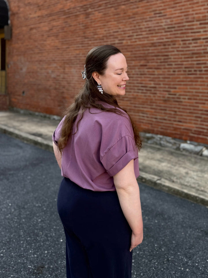 INES boxy shirt in Dusty Orchid