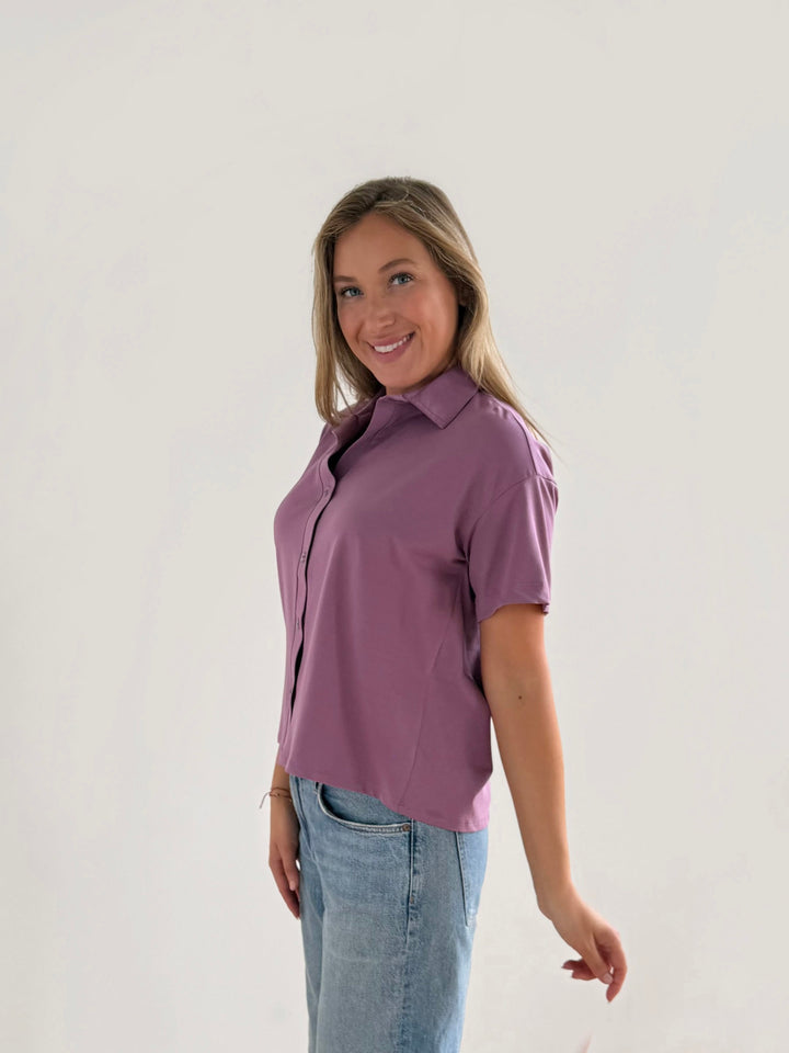 INES boxy shirt in Dusty Orchid