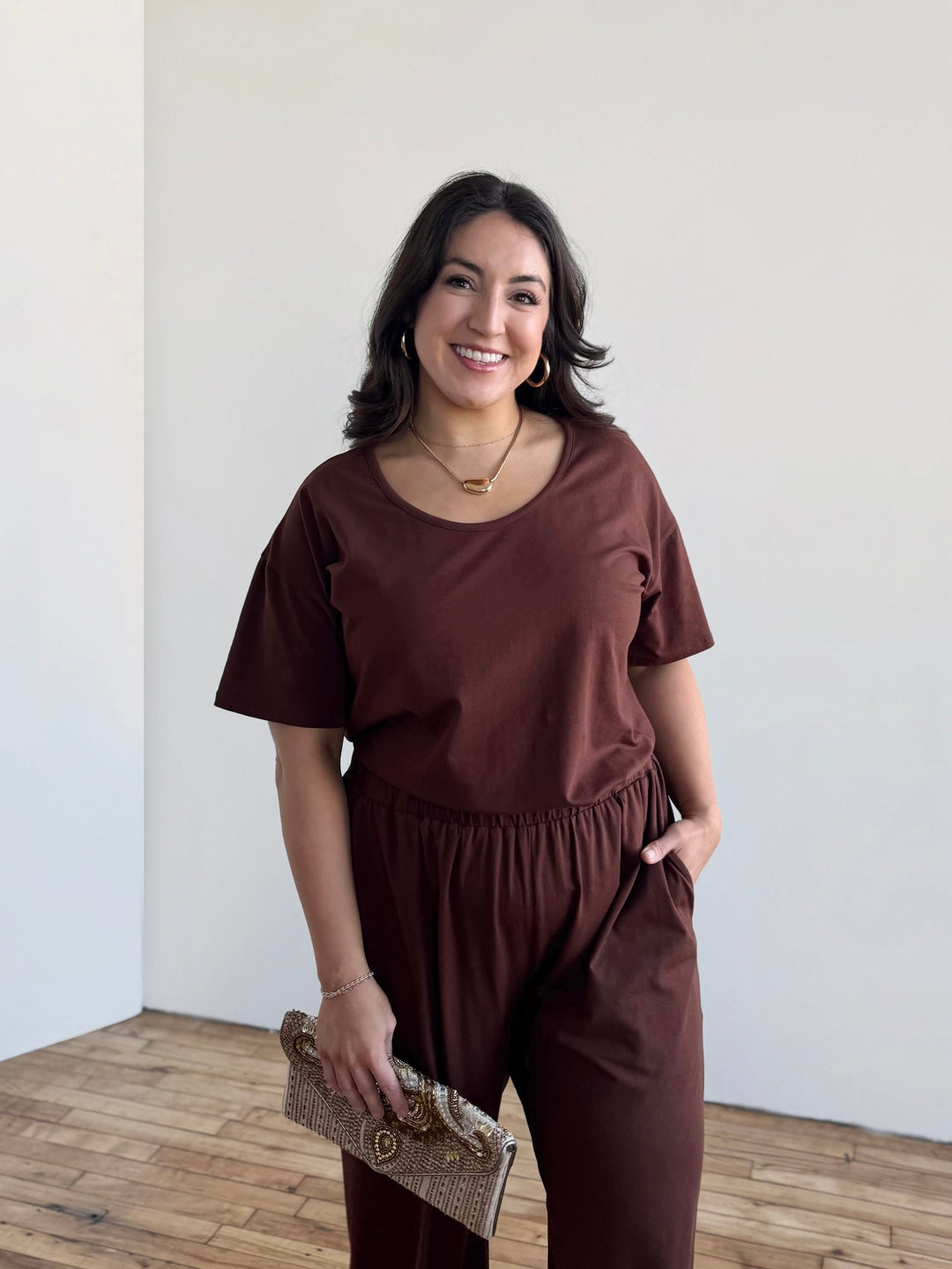 ELLIE pants in Burnt Cedar