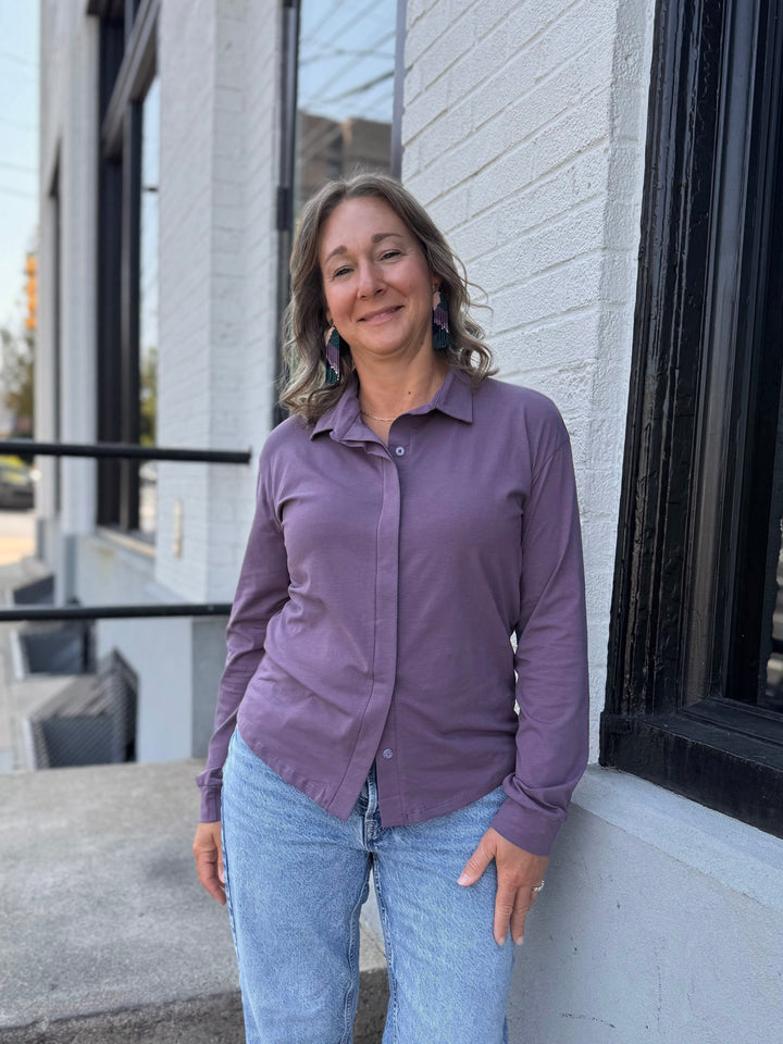 DEVON blouse in Smoky Purple