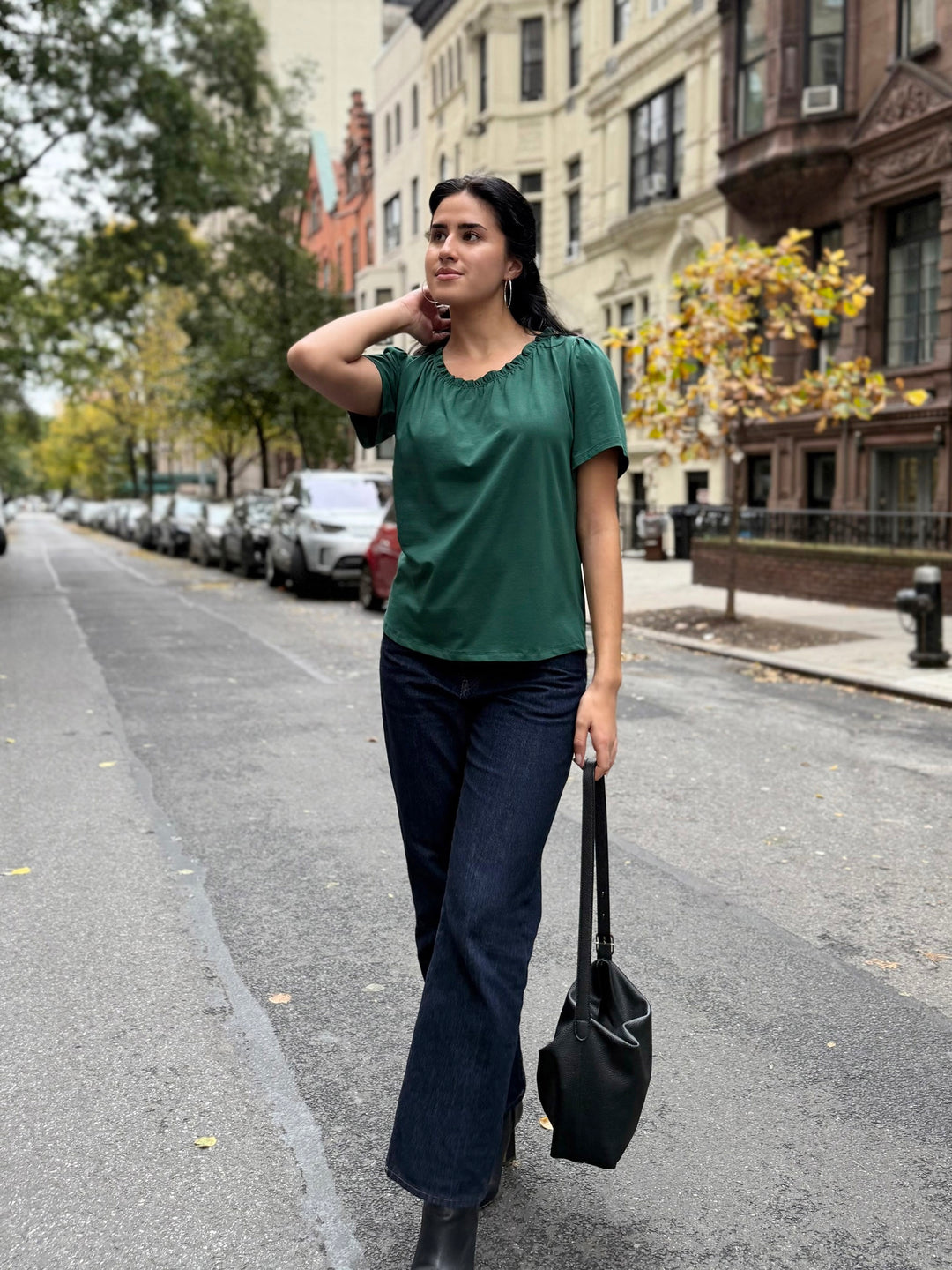 LARA tee in Dark Green