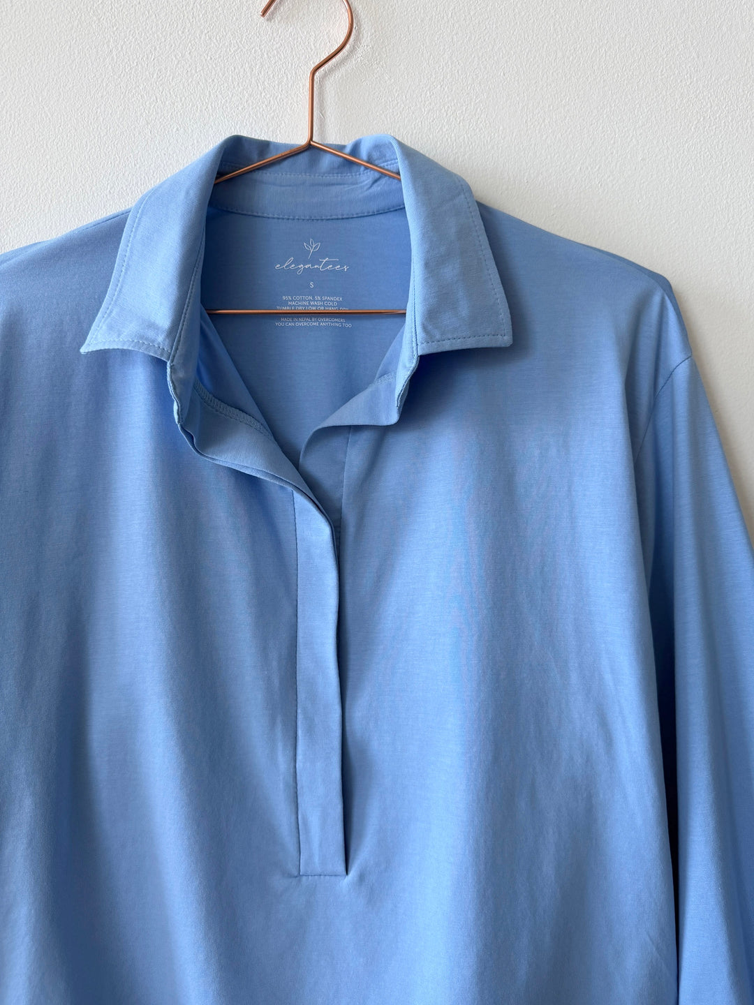 KAILYN jersey top in Light Cornflower