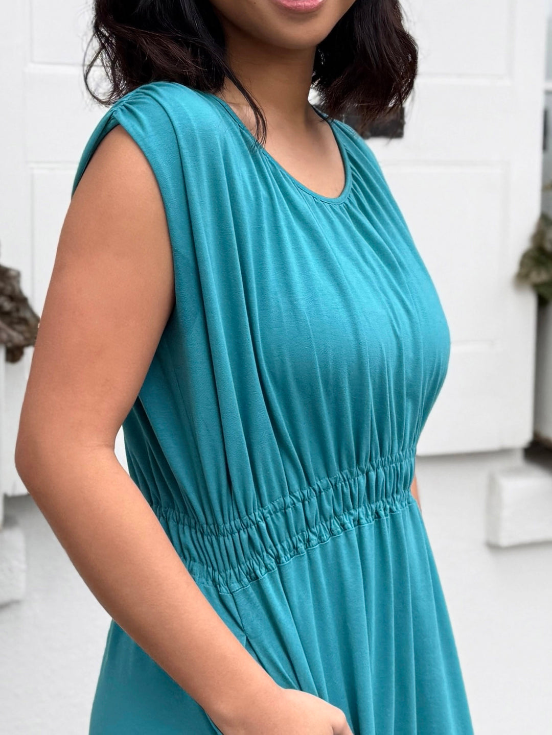 LAVINIA dress in Marine Teal