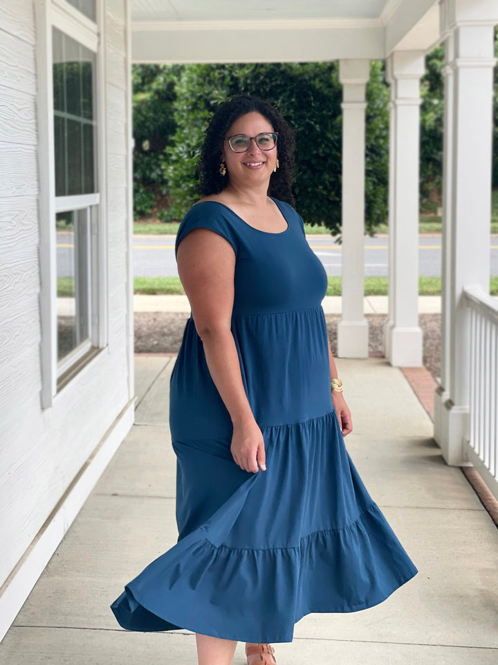 DARCY dress in Atlantic Blue