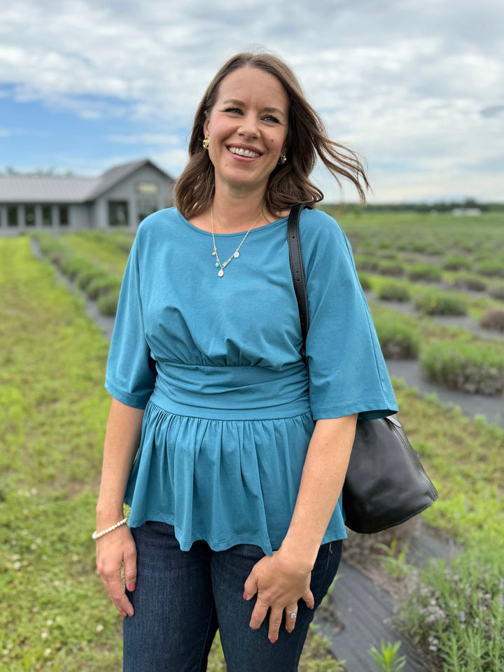 LANDREE top in Peacock Blue