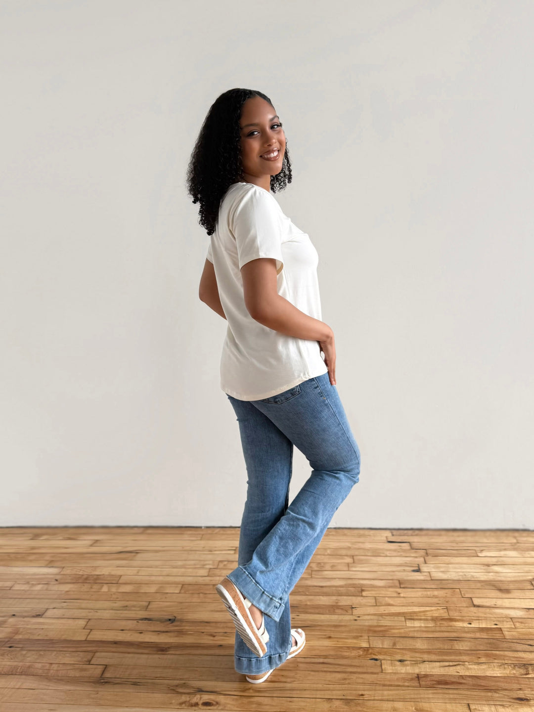 MAURA tee in Light Ivory